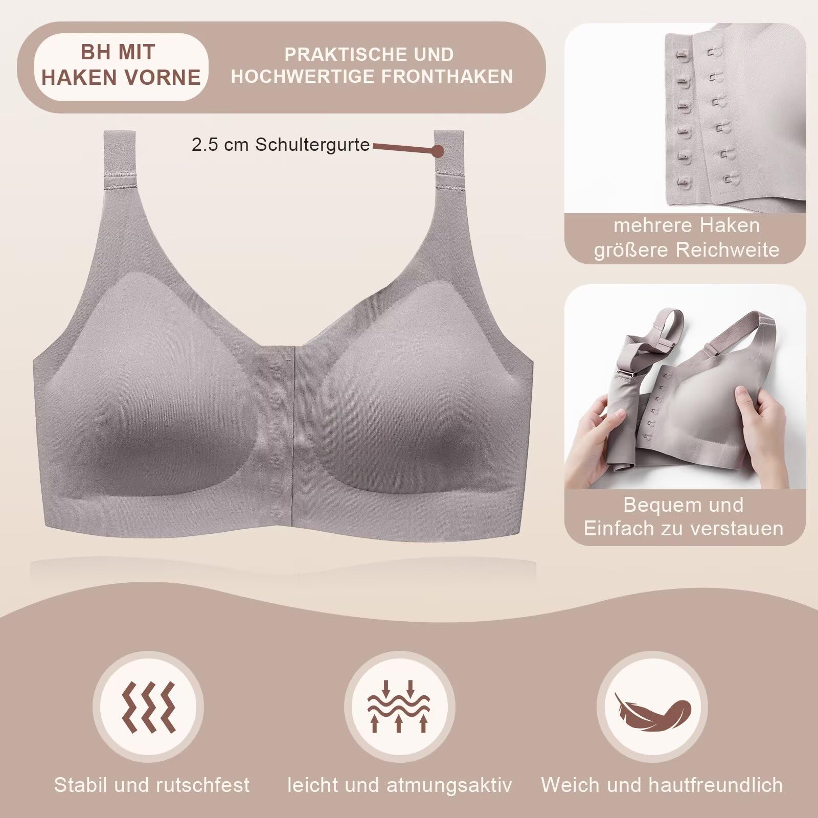 Reggiseno mastectomia chiusura anteriore reggiseno chirurgico senza cuciture con tasca protesi per protesi mammarie forme del seno