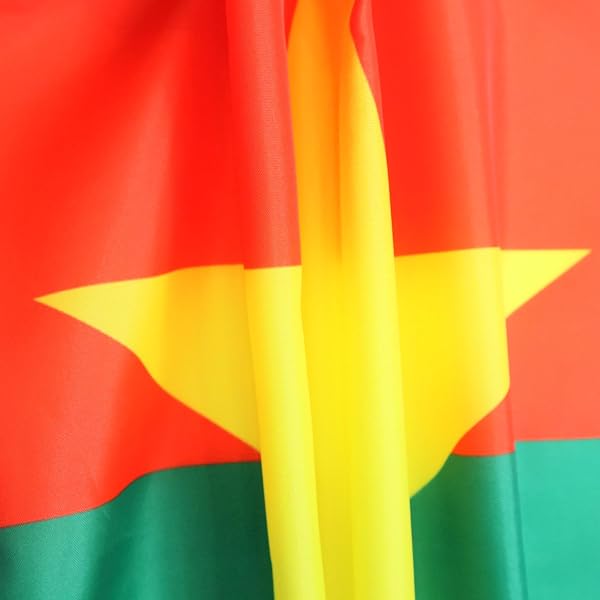 AZ FLAG - Burkina Faso Flag - 3x5 Ft - 100D Polyester Burkinabe Banner with Two Metal Grommets - Fade Resistant - Vivid Colors - 3' x 5' Feet - 150x90 Cm - 3