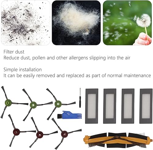 Miniatura 6 de TOPINCN Piezas de repuesto compatibles con la estación VACmax, kit de destornilladores de filtro de cepillo lateral de cepillo principal de repuesto