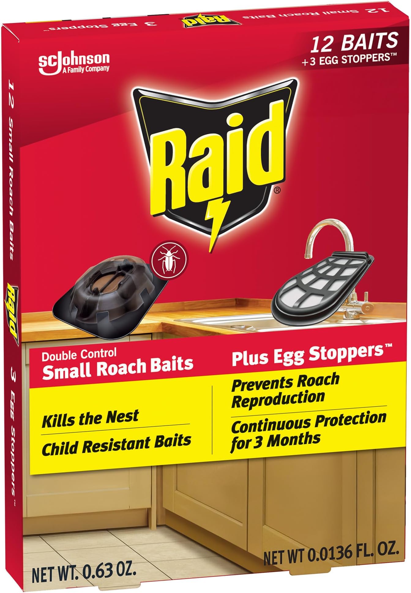 Raid Roach Killer Baits, Plus Egg Stoppers, 12 count