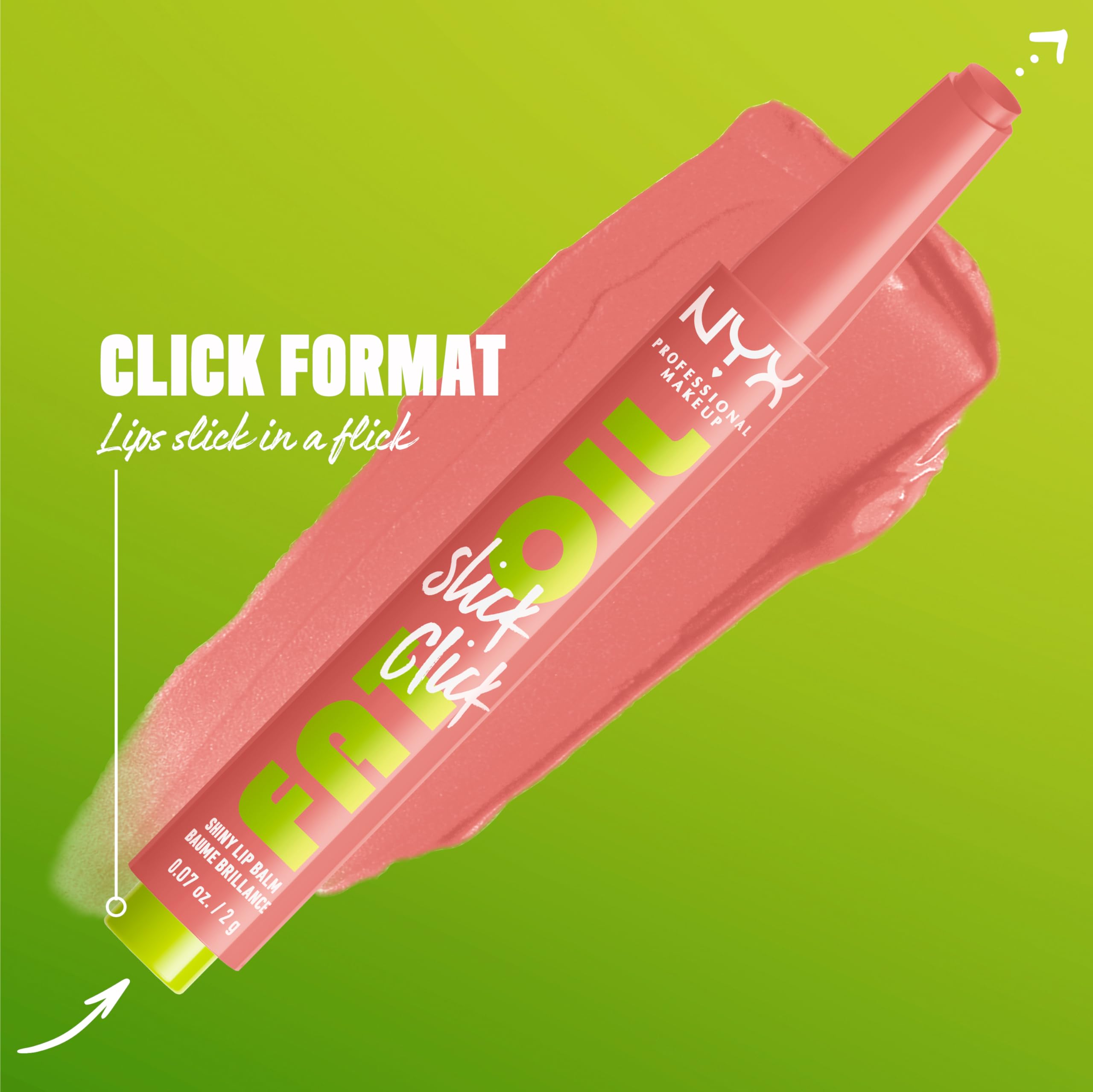 NYX Professional Makeup Fat Oil Slick Click Lip Balm, Everyday Wear Non-Sticky Buildable Lip Oil, Story Or Post - Image 4
