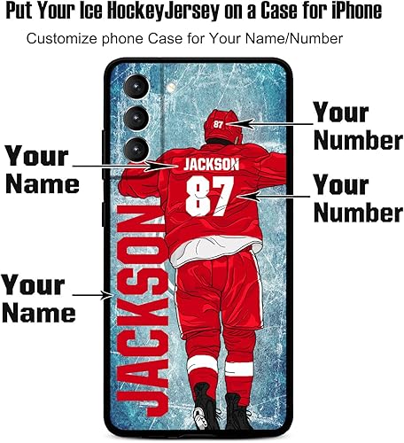 Miniatura 2 de Funda de silicona líquida con protección para cámara (Detroit) para Samsung Galaxy A53 5G A14 A73 A12 A42 A32 A02S A71 A22 4G A33, nombre y número