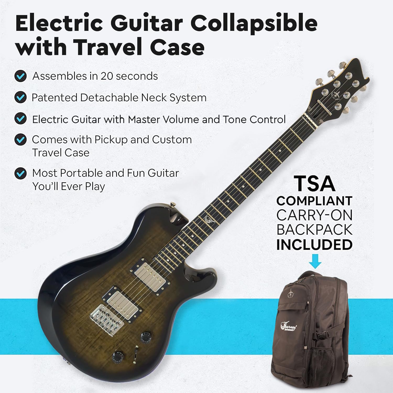Amazon | Journey Instruments エレキトラベルギター – OE990BK