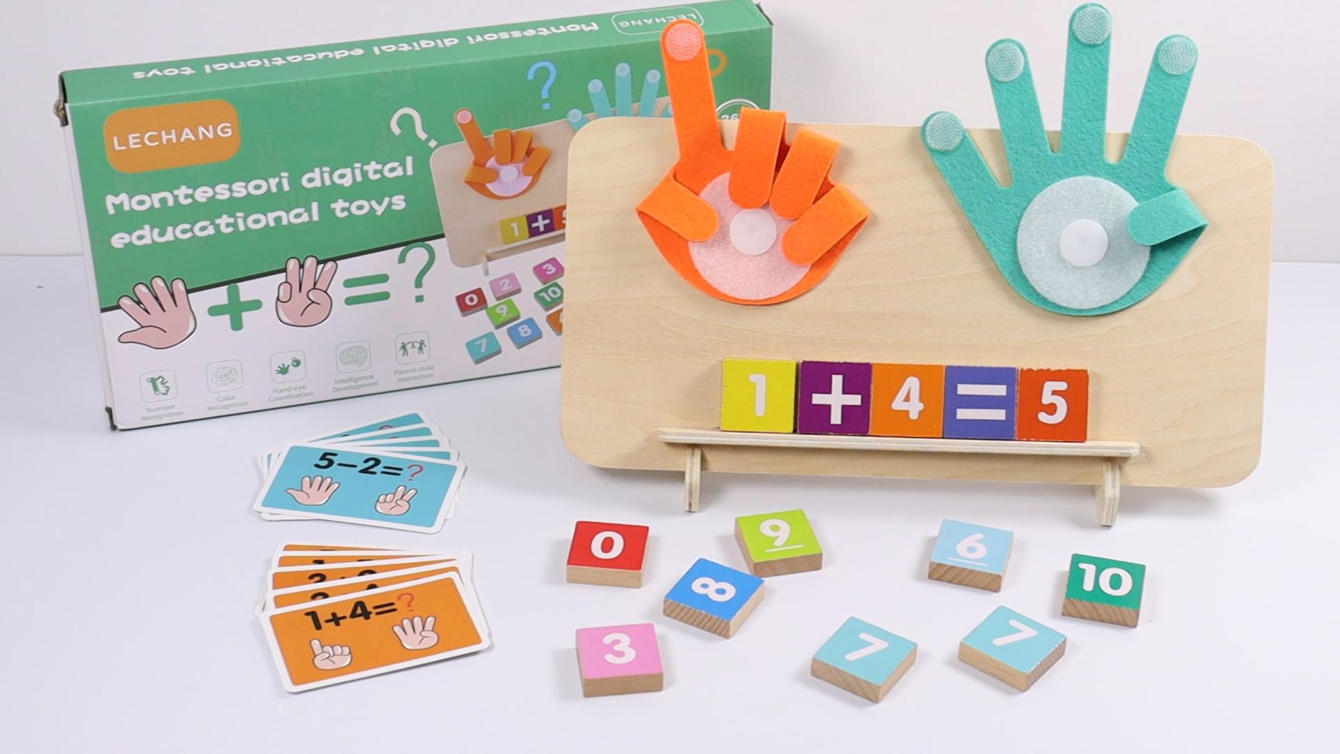 Kiuiom Giocattolo Montessori In Legno Per Imparare A Contare | Numeri E Bastoncini | Set Da 44 Pezzi Con Carte E Blocchi | Gioco Educativo Per Bambini 3-5 Anni | Regalo Per Ragazzi E Ragazze