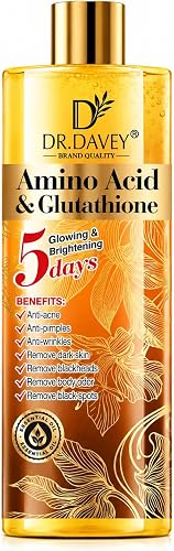 Dr.Davey Amino Acid & Glutathione Body Oil for Dry Skin | Brightening Formula, Antioxidant-Rich, Radiance Support, Nourishing Moisture, Smooth & Soft Skin