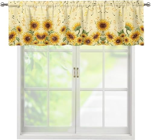 Miniatura 51 de DISNIMO Van Gogh - Cenefas de noche estrellada para ventanas, cenefa de cortina de cocina, 54 x 18 pulgadas, cortinas cortas azules para decoración