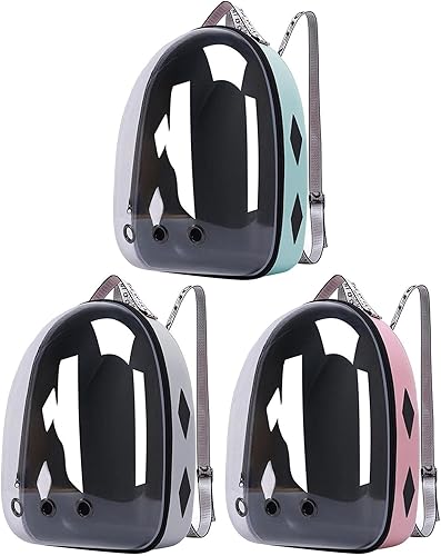 Miniatura 4 de MINDONG HZH - Mochila para mascotas y gatos, mochila para perro, cápsula de burbujas, portátil, transparente, transpirable, diseño de apertura