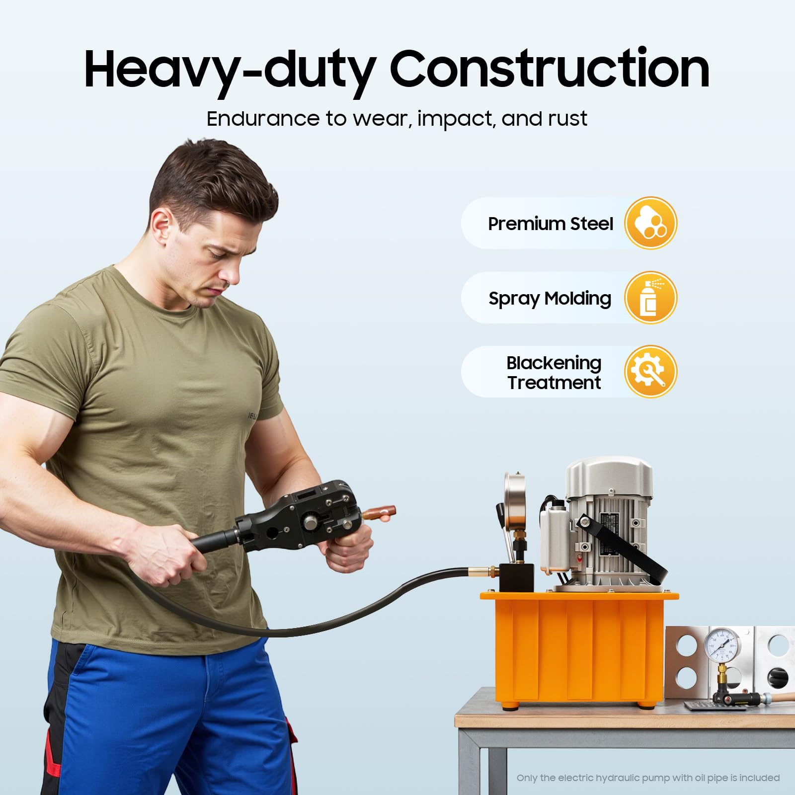 Bomba hidráulica eléctrica 750 W 220 V unidad hidráulica bomba electrohidráulica bomba electrohidráulica bomba 2 – 70 Mpa, depósito de combustible de 7 L, para elevación, impresión, flexión