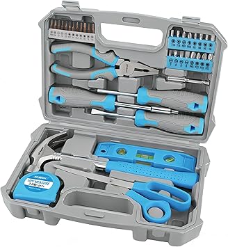 Hi-Spec 42pc Household DIY Tool Kit, Blue Handy Set with Essential Hand ...