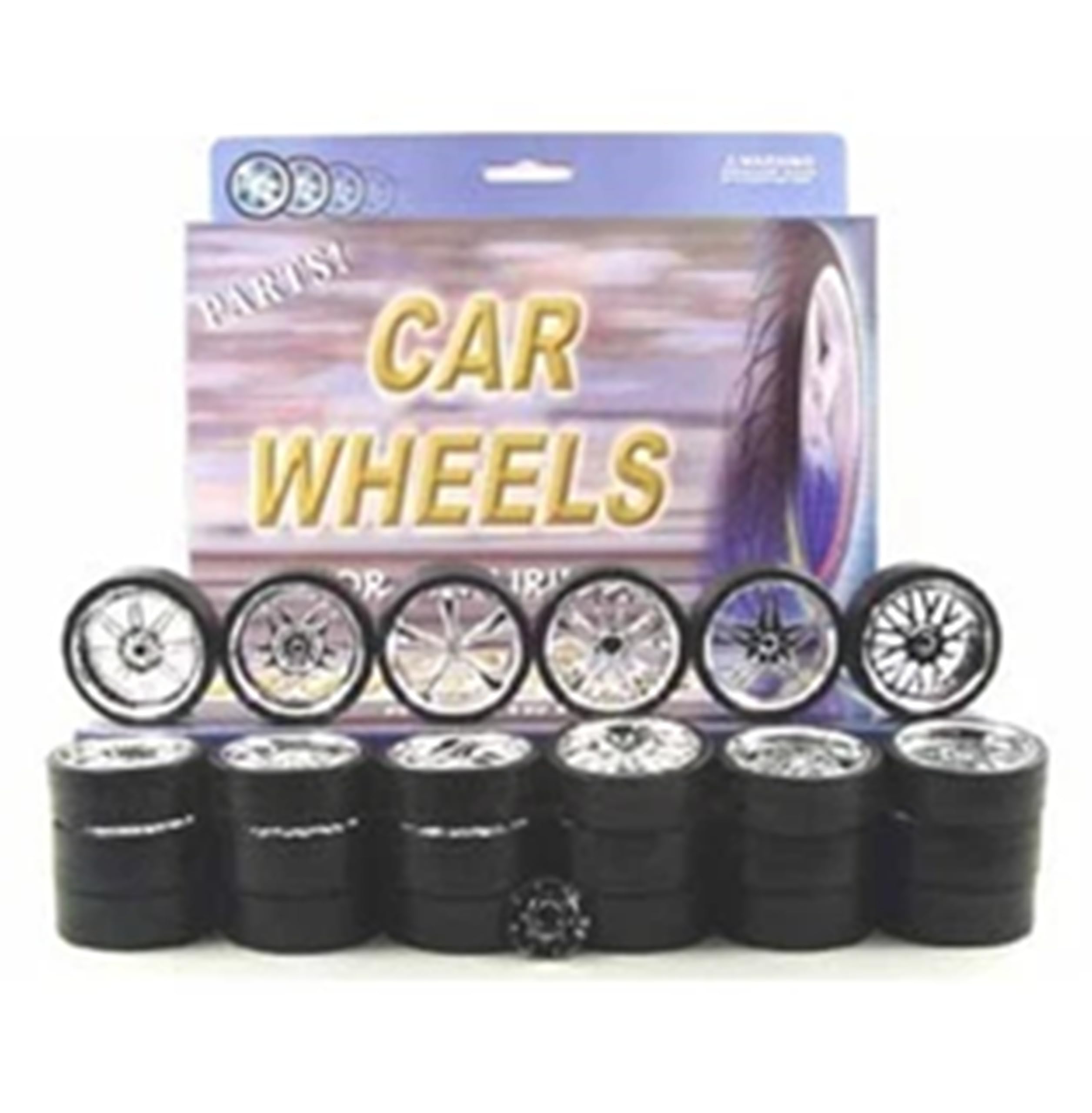 YMCtoys 1:24 Scale Model Car Replacement Rims Chrome Spokes 6Set