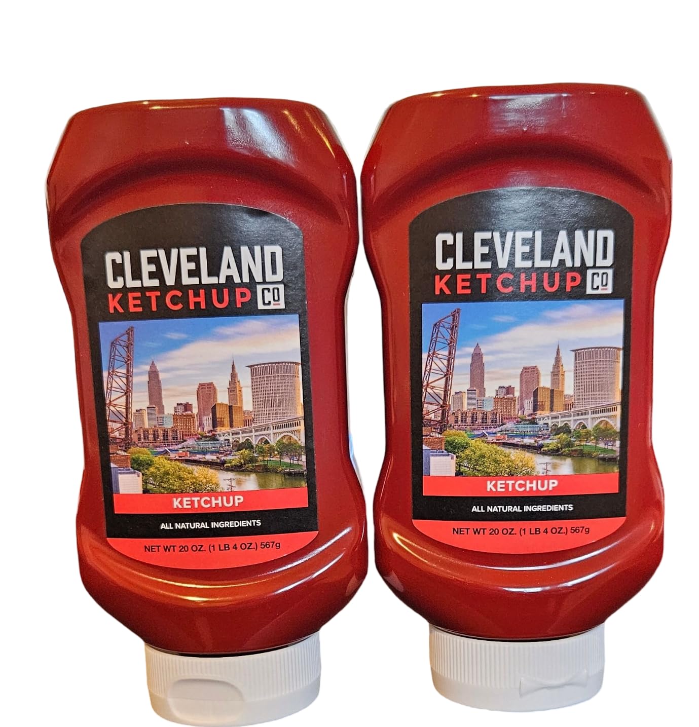 Cleveland Ketchup Co All Natural Ketchup, No High Fructose Corn Syrup, 2 x 20 oz Plastic Bottle