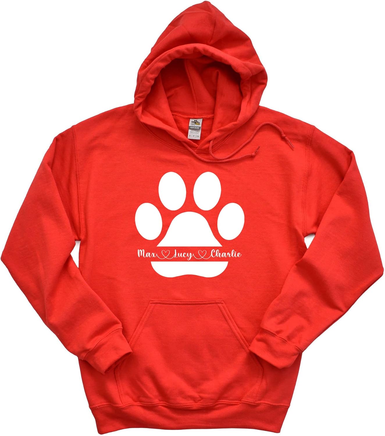 Personalized Paw Print Hoodie With Your Pet Names