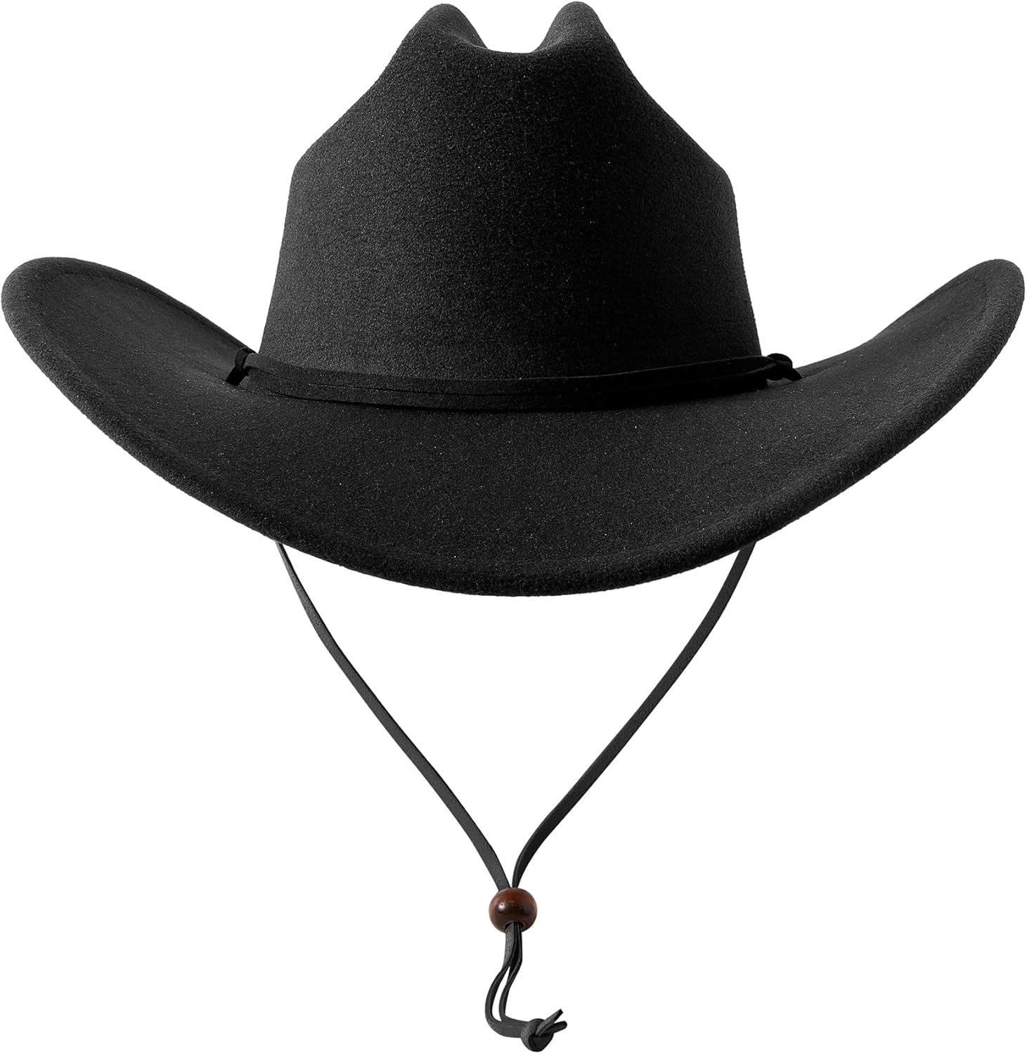 Lanzom Women Western Cowboy Cowgirl Hat Wide Brim Fedoras Hat with Wind Lanyard - Image 3