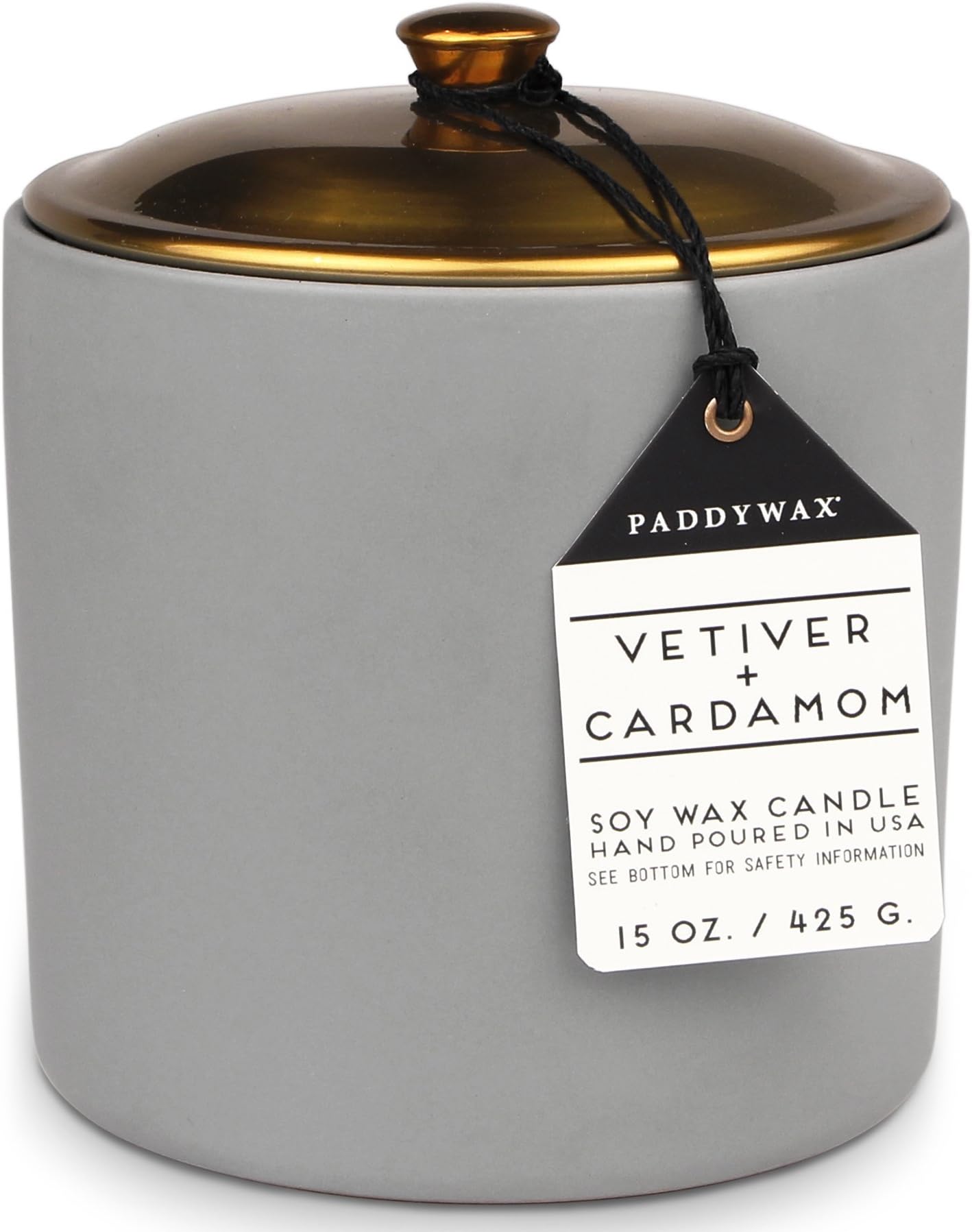 Candles HY1501Z Hygge Collection Scented Soy Wax Candle, 15-Ounce, Vetiver & Cardamom