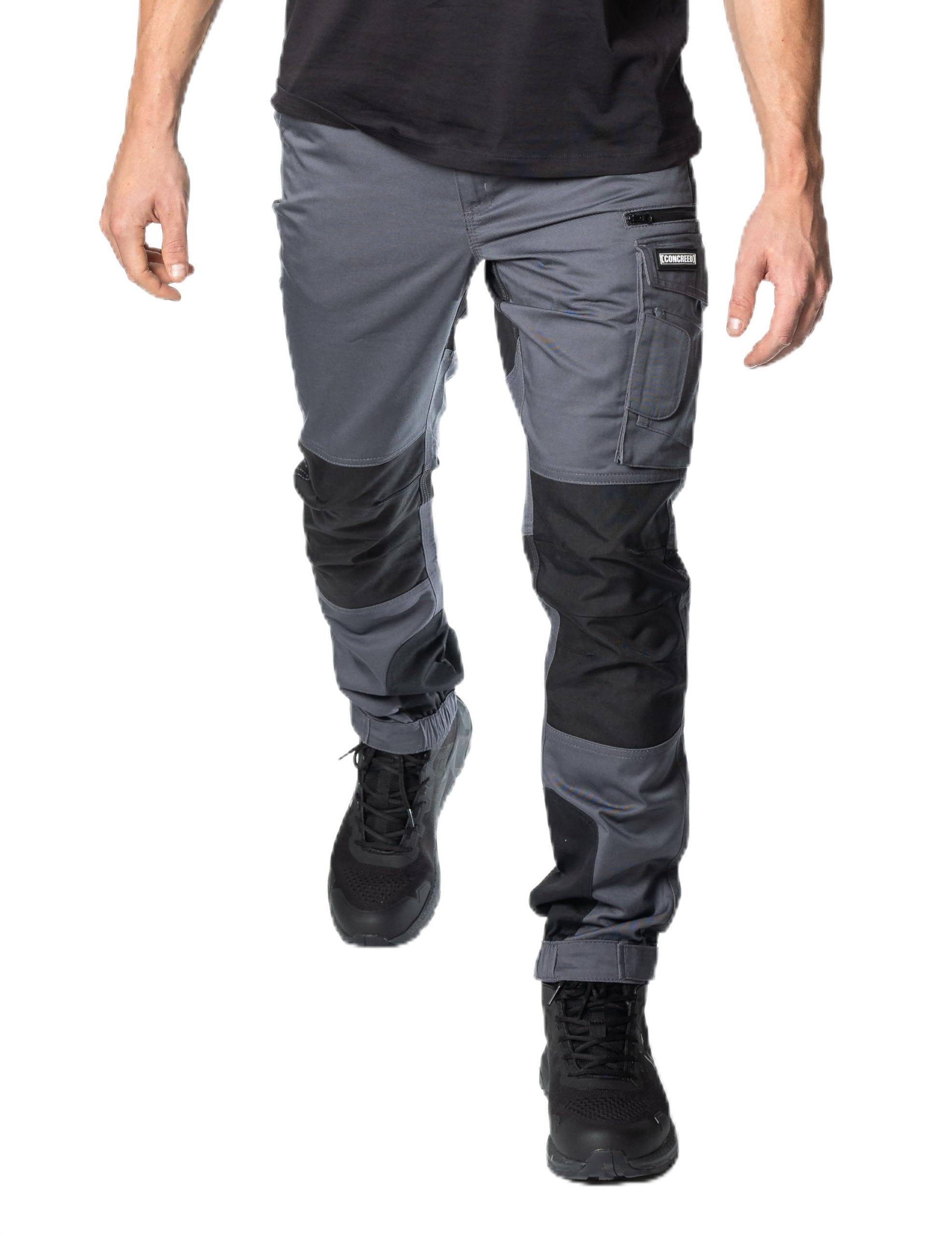 WorkRacer - Pantalon de Travail Homme Slim-Fit - Pantalon Cargo Robuste Stretch et Cordura - Idéal Artisanat et Jardinage