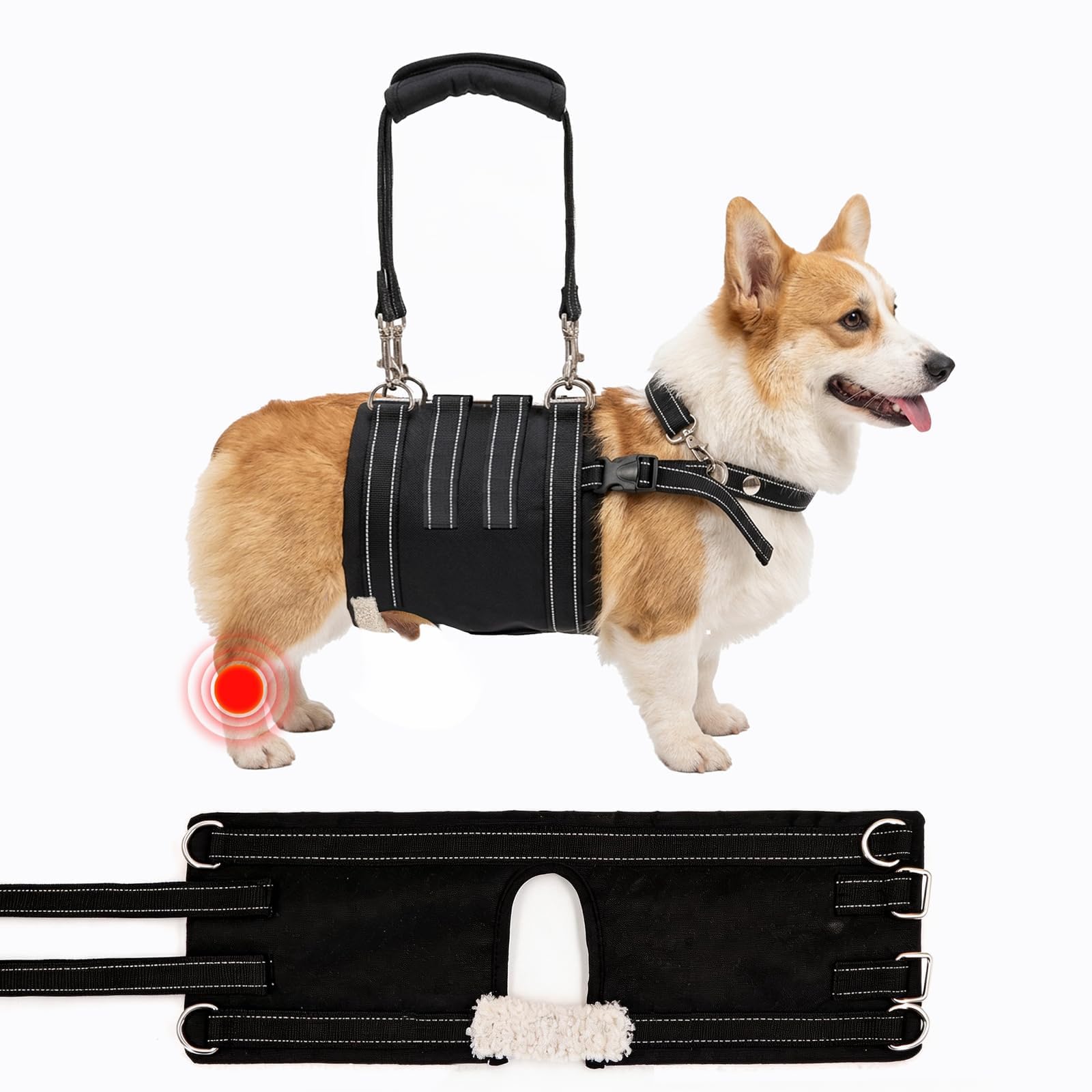 Photo 1 of CWV Adjustable Male Dog Lift Harness for Large Dogs, Soft and Portable Dog Dling for Large Dogs Hind Leg Support, Help em up Harness for Senior, Injured, Disabled and After Surgery Dogs, Medium