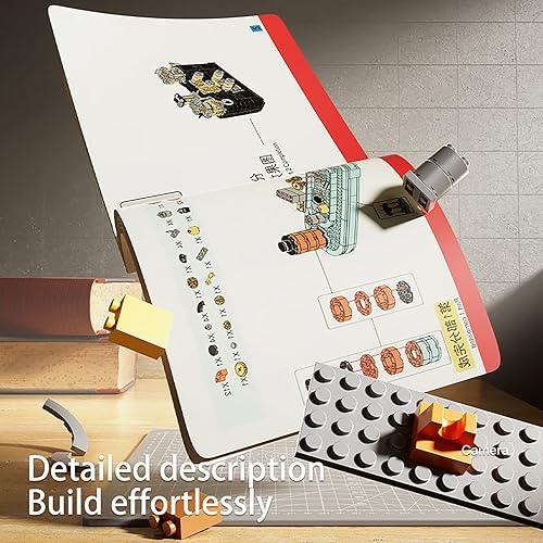 Miniatura 6 de Cámara de bloques de construcción, juego de construcción, juguetes de regalo para adultos y niños, modelo coleccionable cámara digital para