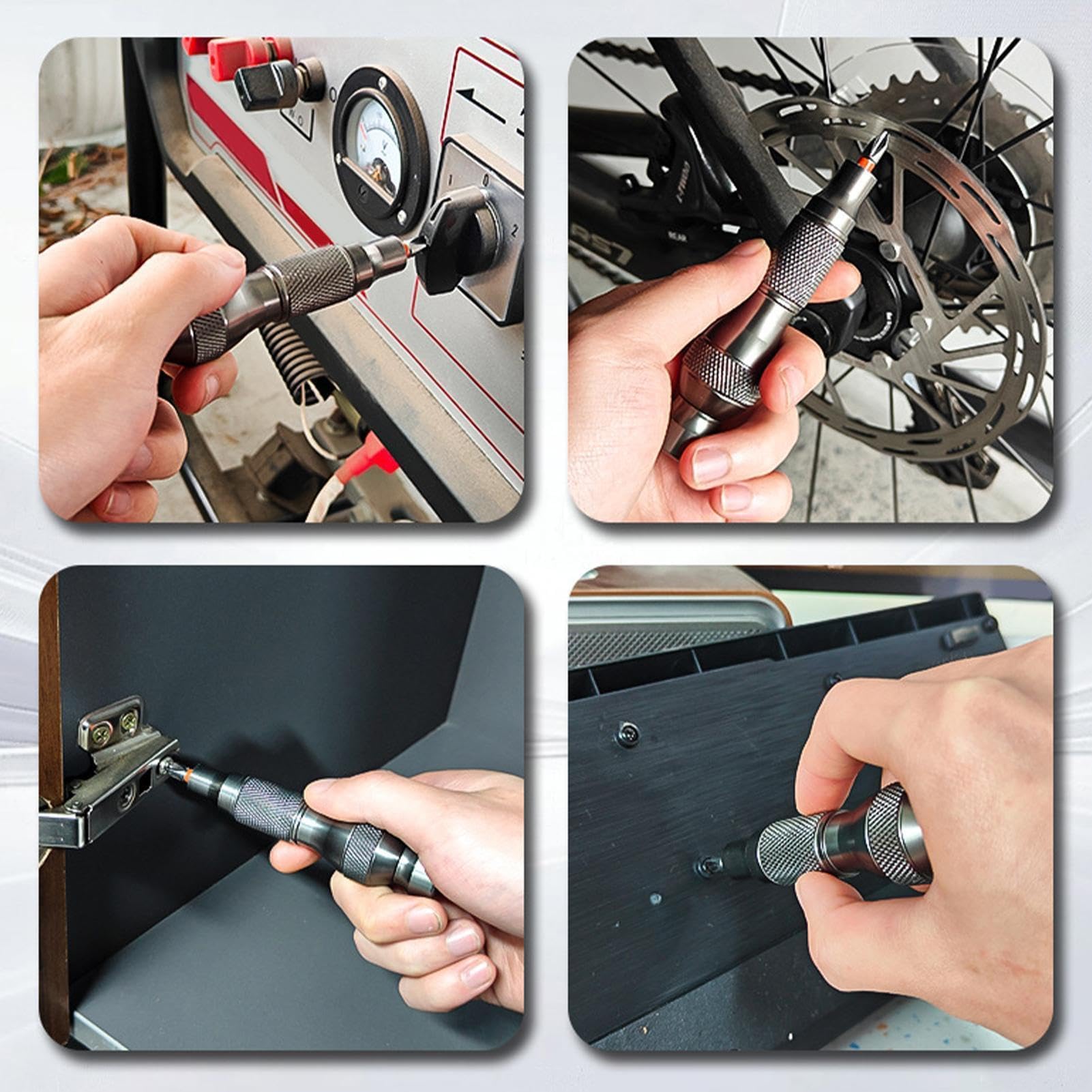 Juego de puntas de destornillador – Puntas magnéticas de precisión | con base de almacenamiento, mango ergonómico, para electrónica, metal, muebles, cámara, teléfono, tableta, gabinete