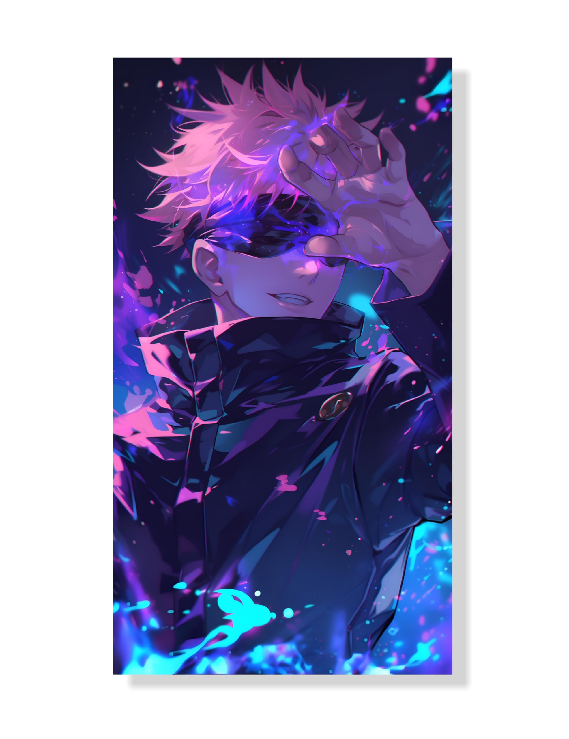 Shinrai® Premium 5MM Acrylic UV Printed Gojo Wall Art - Unmatched Power and Grace (5MM, Unframed, 11″ x 20″)