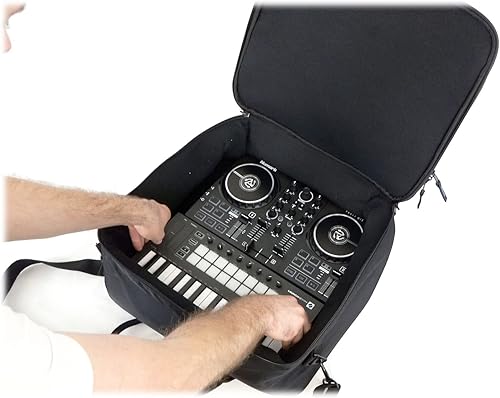 Miniatura 7 de Rockville MB1916 Mixer Gig Bag Case 19" x 15.3" x 6", protección acolchada, resistente al agua, bolsillo para portátilaccesorios, para DJs y músicos