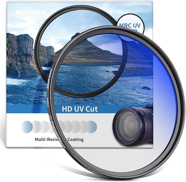 NEEWER 49mm MRC UV Protection Filter 30 Layer Multi Resistant Nano Coatings/HD Optical Glass/Water Repellent/Scratch Resistant/Ultra Slim/Ultraviolet Filter