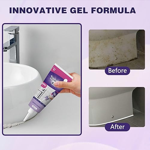 Miniatura 4 de Gel removedor de limpieza, potente gel de limpieza para el hogar, adecuado para espacios de azulejos de baño y cocina, altamente eficaz en