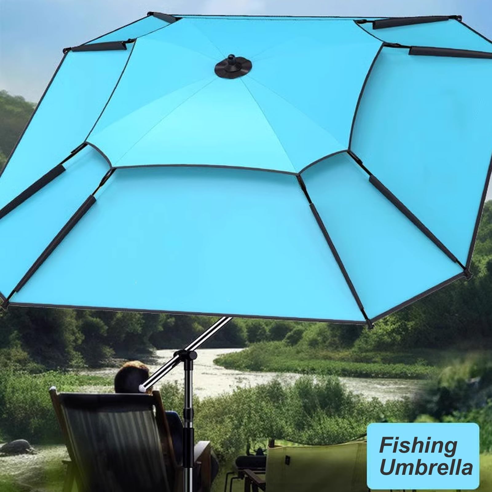 Odchylany parasol ogrodowy, kwadratowy parasol zewnętrzny na plażę, do łowienia ryb, na kemping