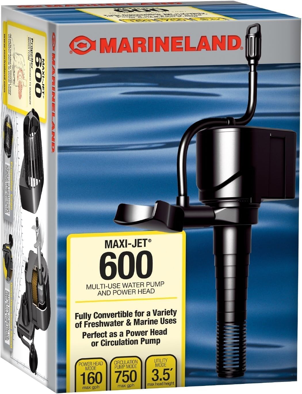 Marineland Maxi-Jet 1200, Multi-Use Water Pump and Power Head, Fully Convertible