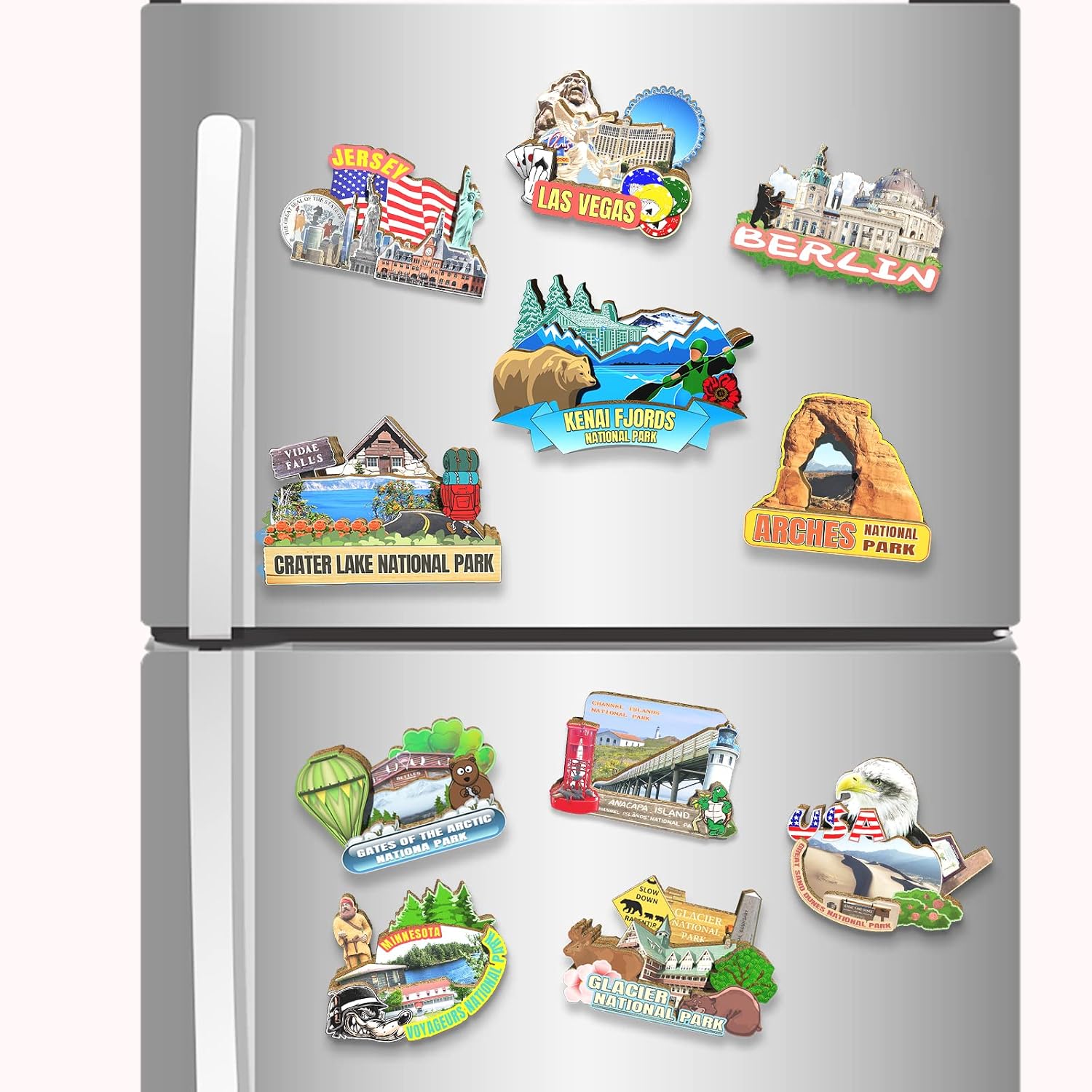 USA Kenai Fjords National Park Magnet Fridge Magnet Wooden 3D Landmarks Travel Collectible Souvenirs Decoration Handmade-2 image 4