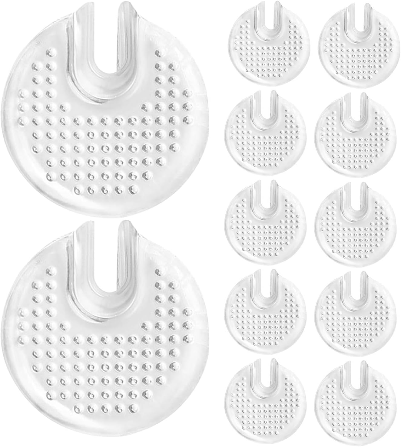 6 Pairs Gel Toe Protectors for Thong Sandals Non-Slip Forefoot Cushion Inserts Soft Pu Material Preventing Toe Abrasions Comfortable