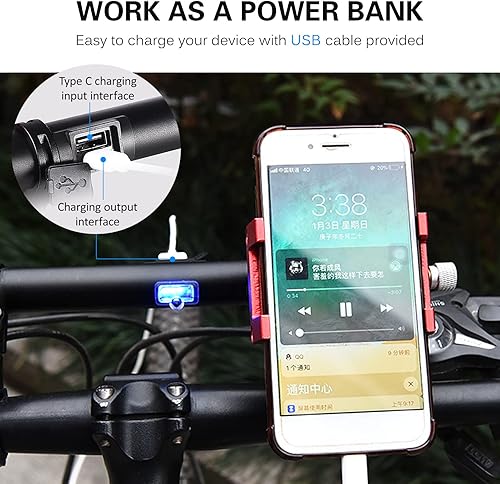 Miniatura 4 de HUIOP Soporte de extensión para manillar, soporte extendido para manillar de bicicleta, cargador USB, cargador USB, soporte de barra de montaje de