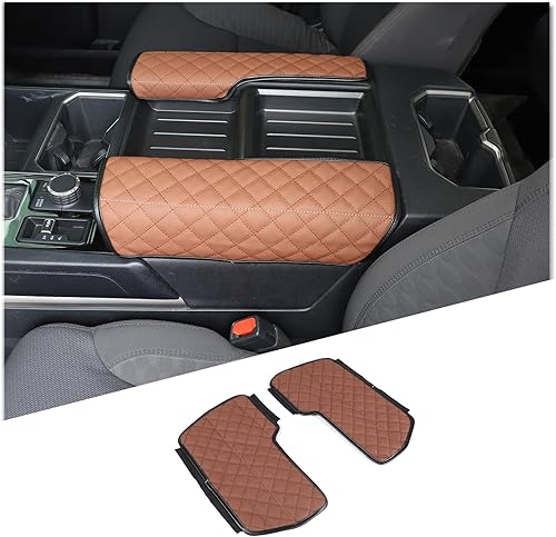 Miniatura 8 de 2 fundas para reposabrazos de consola central para Toyot@Tundra 2022-2025 /Sequoia 2023-2025, accesorios de cuero, protector de cojín