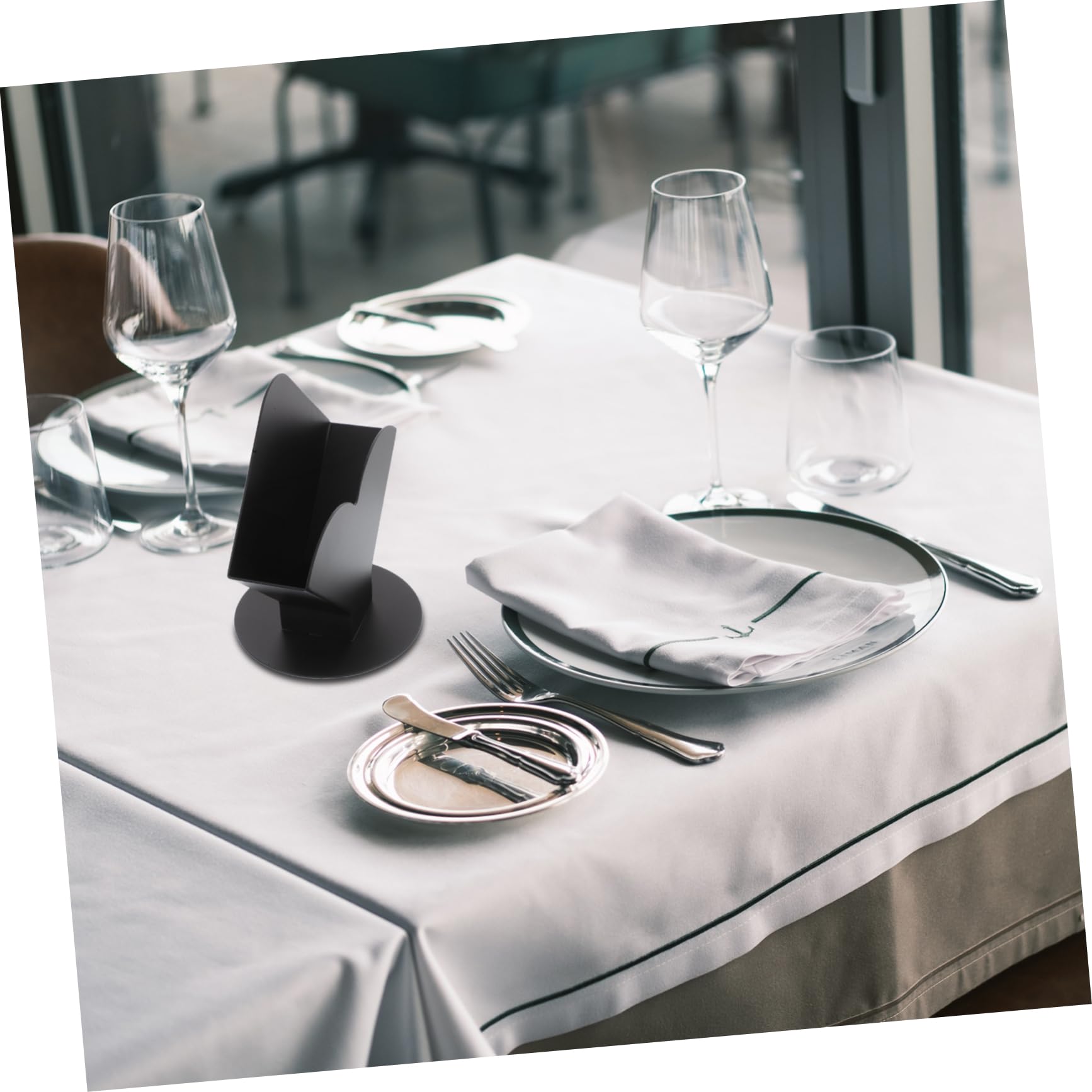 Portatovaglioli da Tavolo Moderno in Acciaio Inox Nero | Accesso Rapido e Pratico, Stile Elegante e Semplice, per Hotel e Ristoranti Occidentali