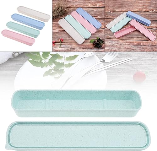 Miniatura 6 de OriGlam Caja de cubiertos portátil de viaje, caja de almacenamiento de vajilla de viaje, caja de almacenamiento de cubiertos para kit de cubiertos