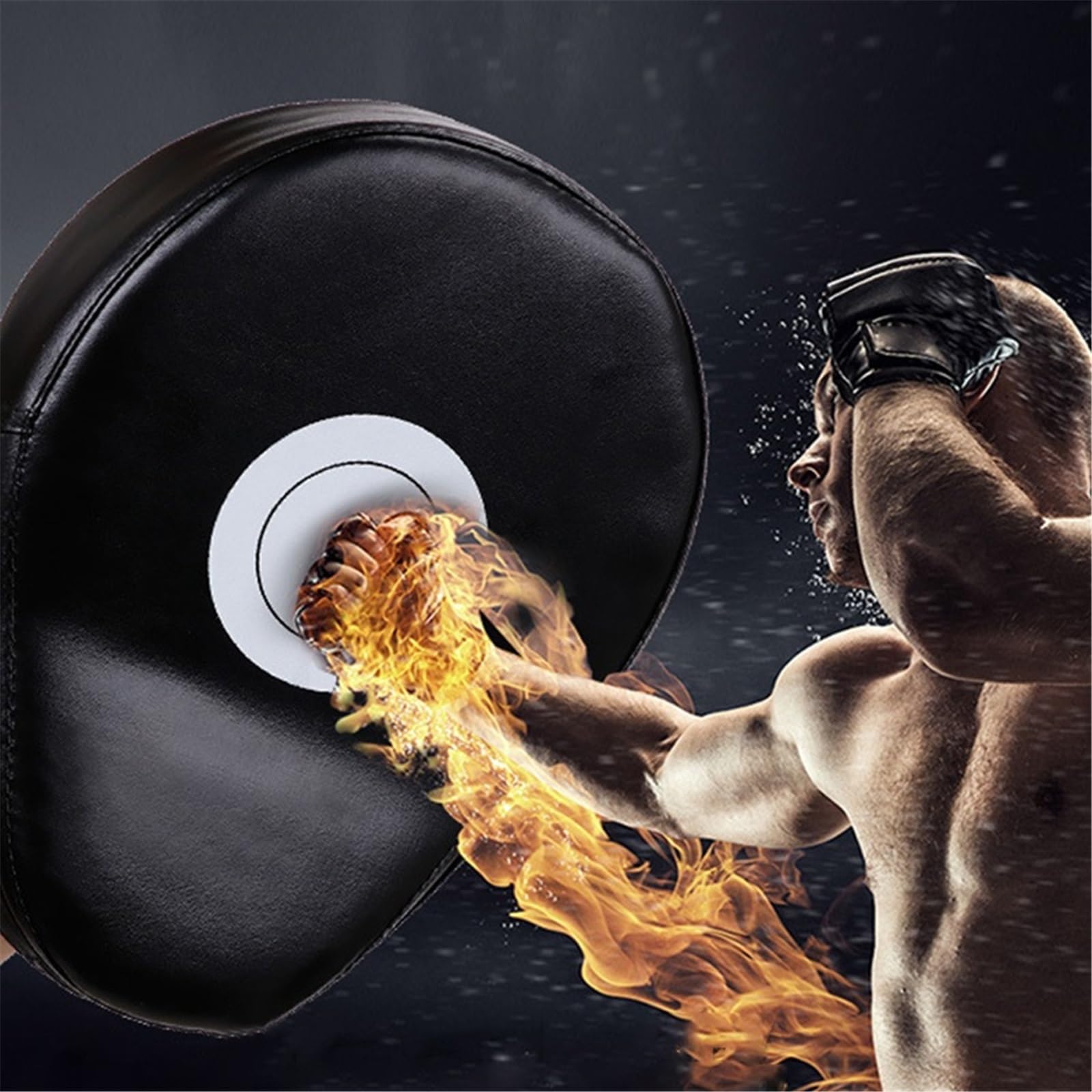 Almohadilla Golpeo Boxeo 1/2 Unidades de Almohadillas Curvas Boxeo for Entrenamiento, Transpirables, Cuero sintético PU, Ideales for Golpear y Entrenar la Mano