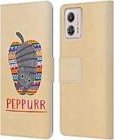 Vista 9 de Head Case Designs Funda de piel con licencia oficial de Planet Cat Black Forest Gato Puns compatible con Motorola Moto G53 5G