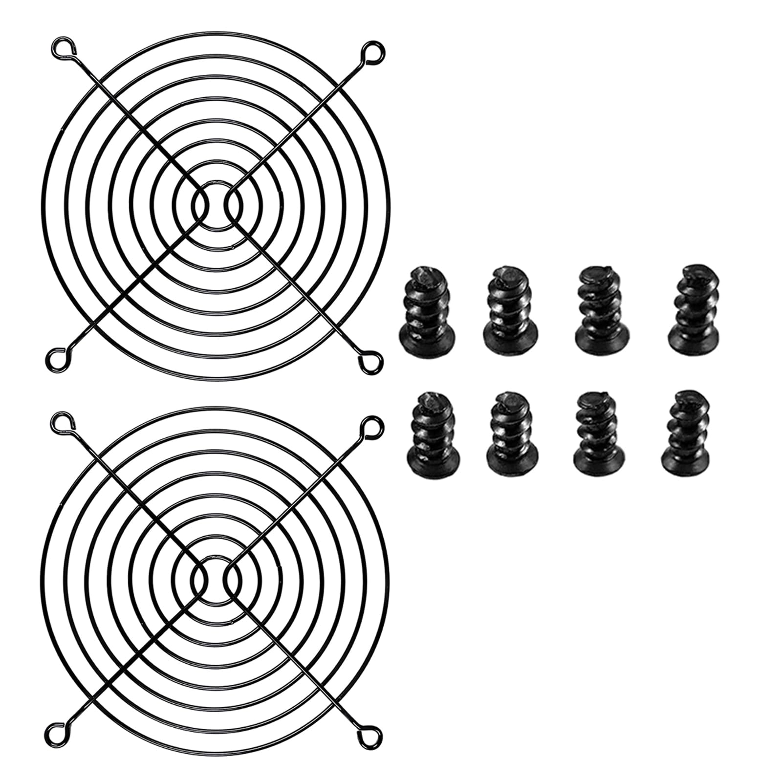 Griglie per ventilatore PC 120 mm, griglia per ventilatori, protezione dei ventilatori per computer, griglia per ventola di raffreddamento, kit da 2, nero. …