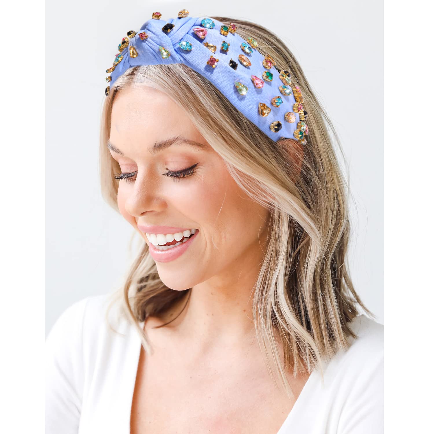 Amazon.com : NVENF Rhinestone Knotted Headbands for Women  display picture 3