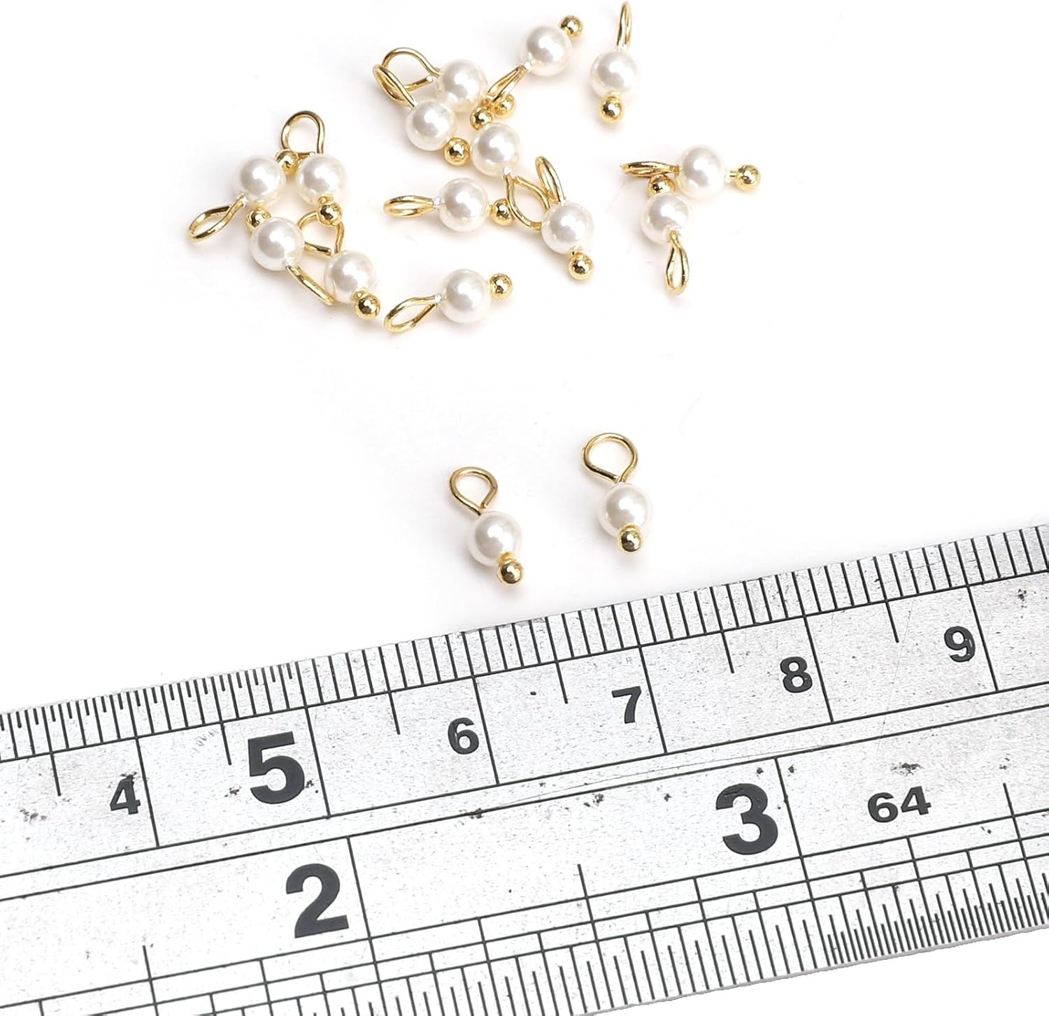 Natural Faceted Round Stone Charms 4mm 30pcs with Untarnish Metal Accessories Loose Beads for DIY Jewelry Making - Image 3