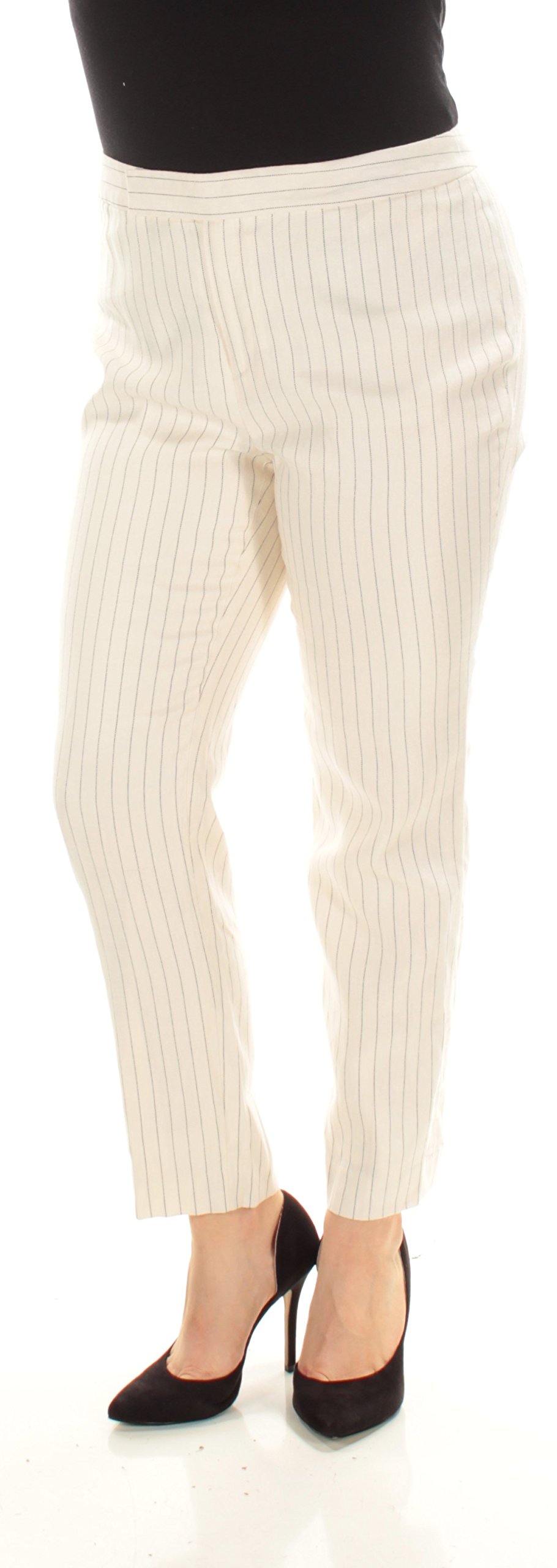Ralph Lauren Womens Twill Casual Trouser Pants Off-White 8 Short