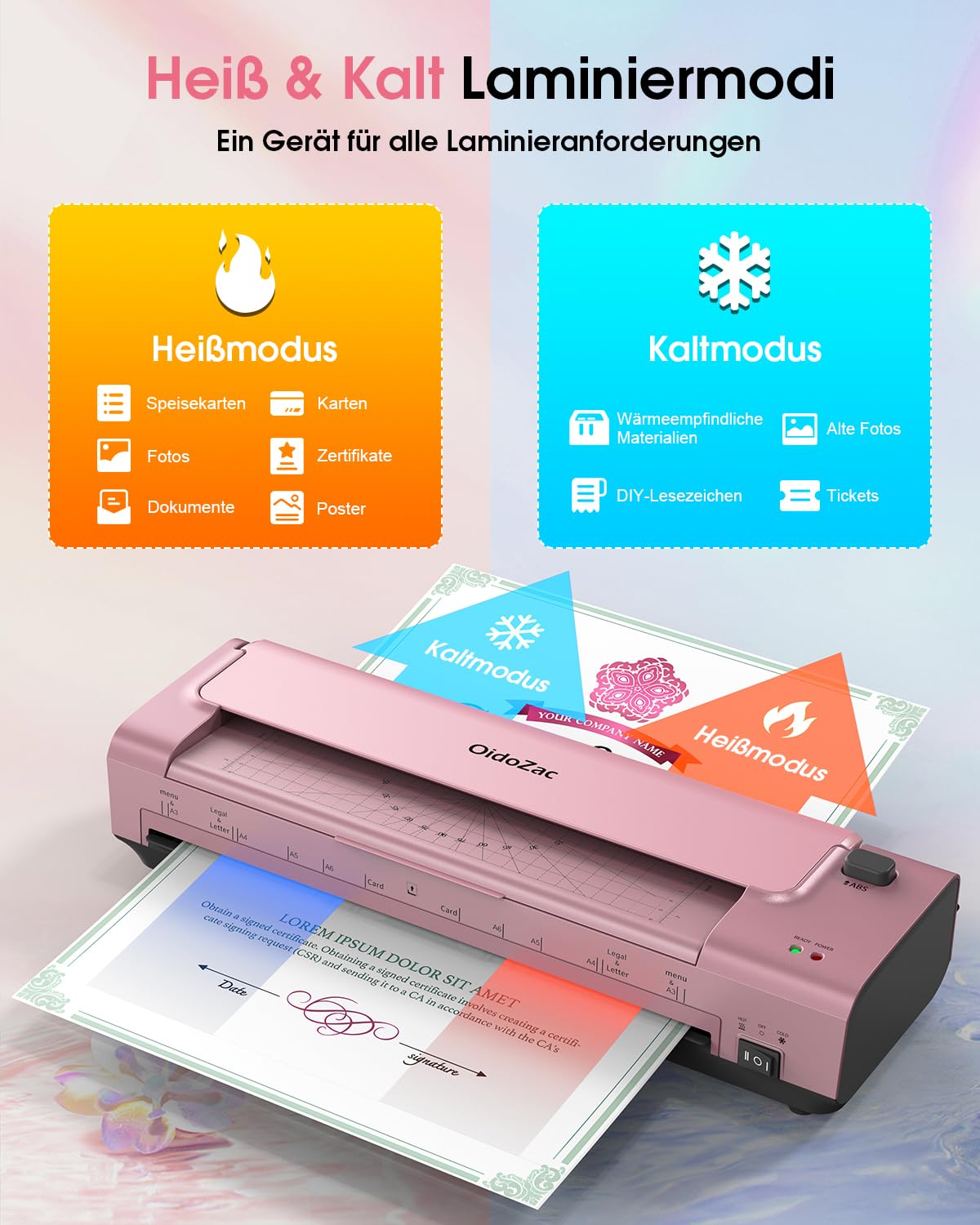 Plastificatrice A3/A4 da 13 pollici, con 20 pellicole per laminazione, a caldo e a freddo, in ABS anti-polvere, plastificatrice 10 in 1 con taglierino, trimmer e arrotondatore per angoli per ufficio