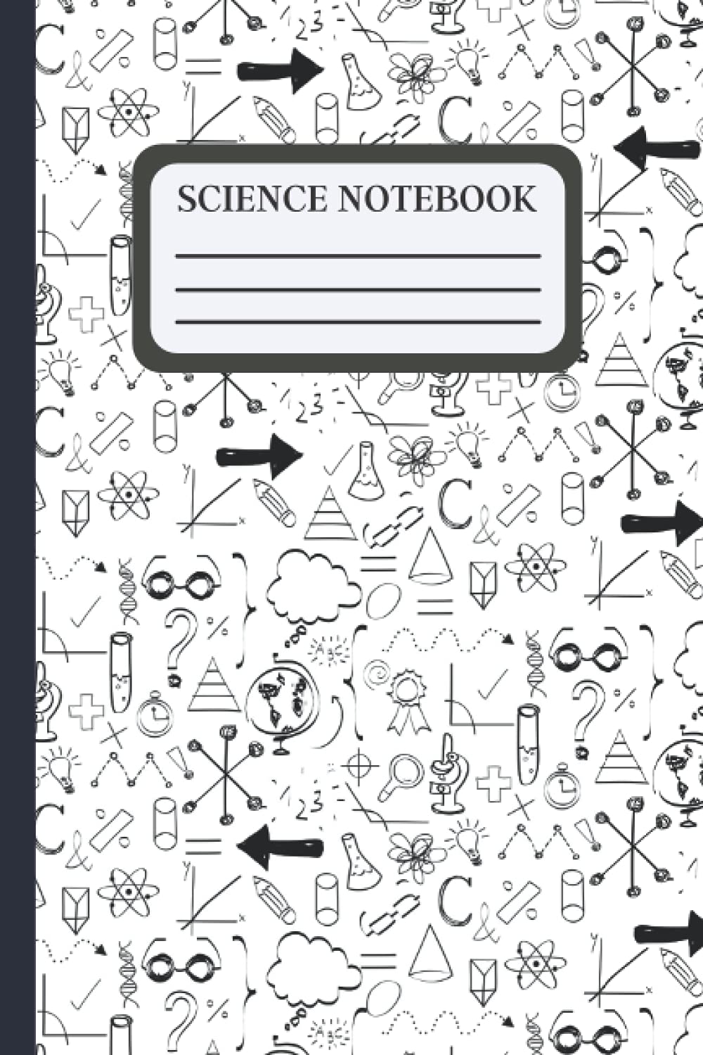 Science Notebook: Cute Science Notebook with blank wide ruled lines