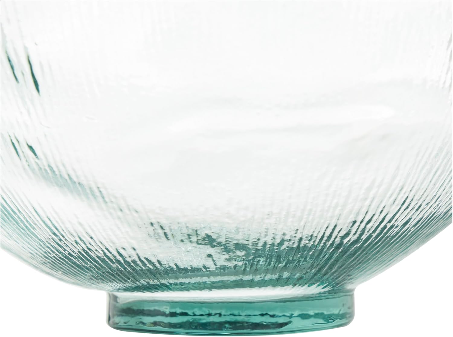 Deco 79 Recycled Glass Handmade Decorative Vase Ribbed Spanish Bottle Centerpiece Vase, Flower Vase for Home Decoration 13" x 13" x 17", Clear - Image 4