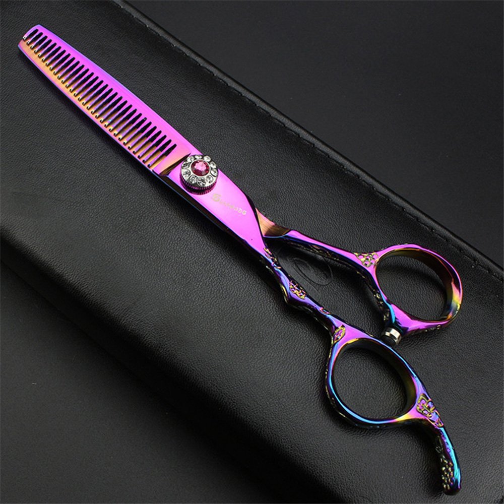 6-Zoll-Linkshänder Friseurschere Friseur Scheren Set (6 Zoll, 2 Stück-E) | Professionelle linke Hand, Styling, ergonomische Rutschschutzgriffe