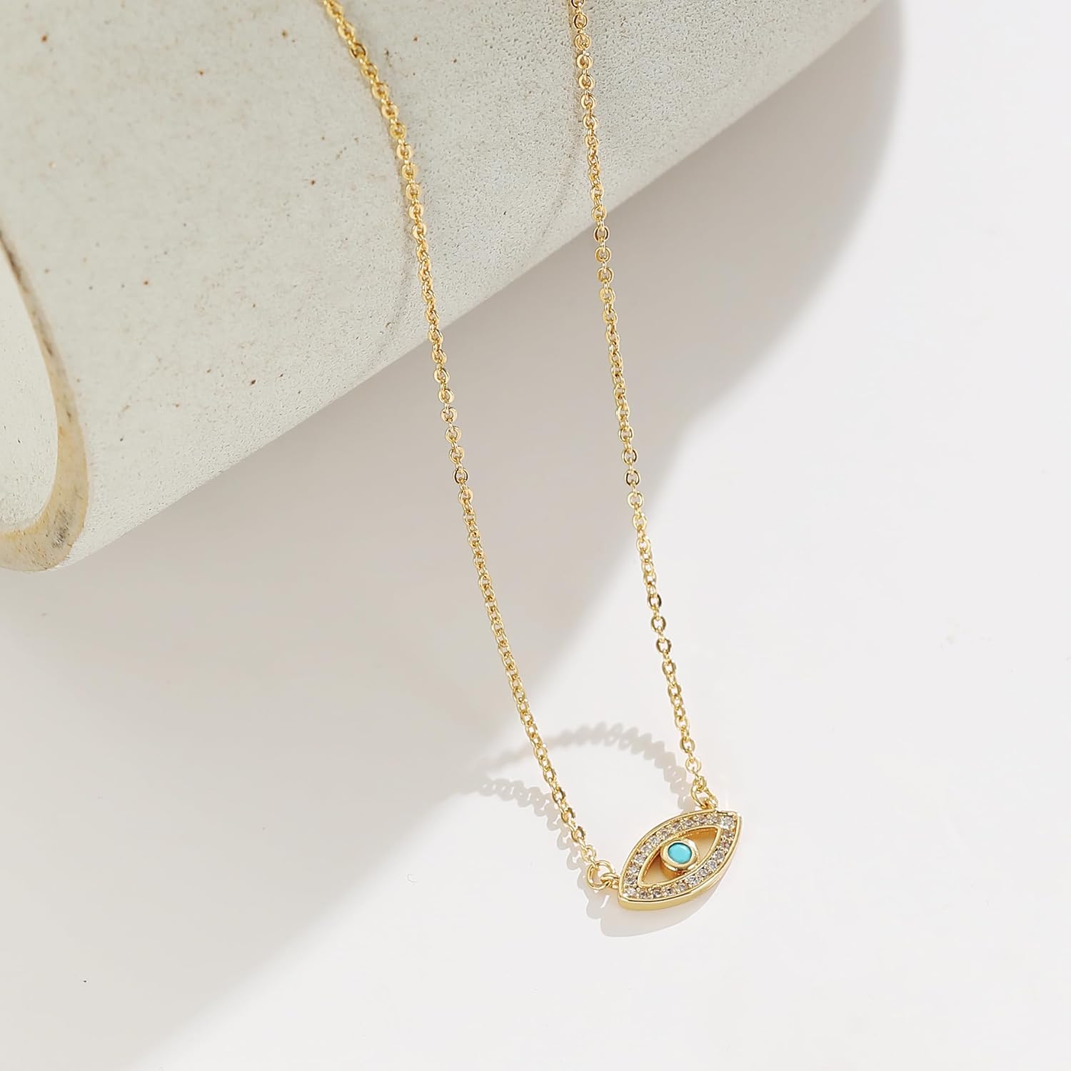 Collner 14K Gold Heart Pendant Necklace for Women Dainty Star Necklace Tiny Evil Eye Choker Necklace Boho Crescent Moon Necklace Minimalist Jewelry - Image 5