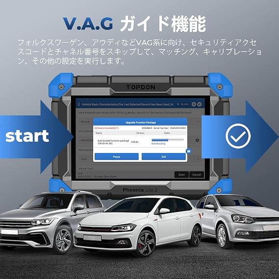 TOPDON Phoenix Lite2 自動車 0BD2 診断機 日本語対応 BMW ベンツ アウディECUコーディング