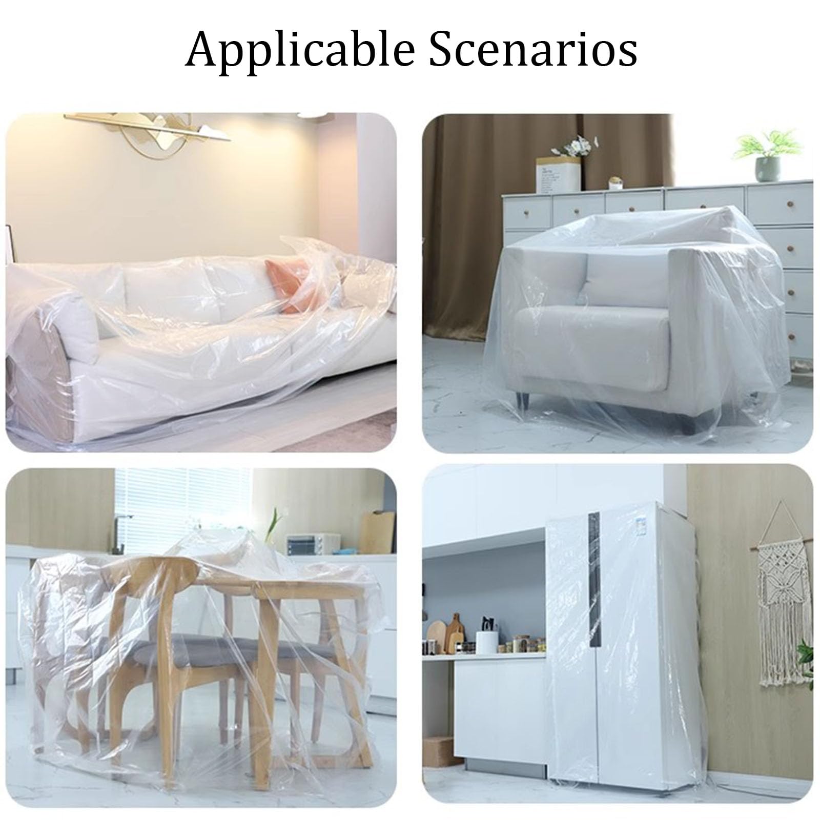Copertura resistente per mobili da esterni, trasparente, in plastica trasparente, per divano e tavolo da esterno, per divano, sedia, armadio, personalizzabile