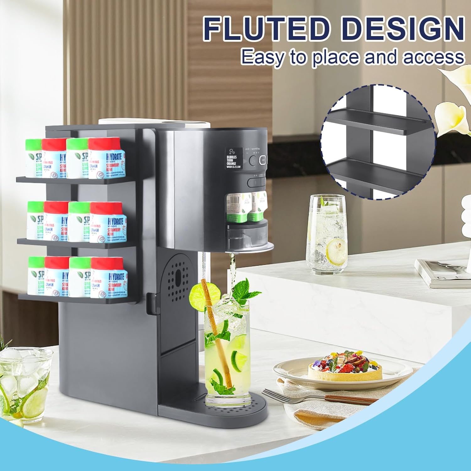 Soda Machine Flavor Pod Holder for Ninja Thirsti Drink System, 12-Flavor Storage Holder for Ninja Thirsty Drink System Pod Organizer for Ninja Thirsty Flavor Pods, Flavored Water Drops Upgrade - Image 4