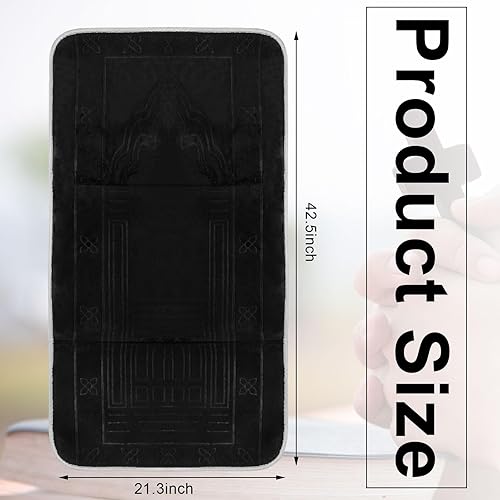 Miniatura 3 de Tapete de oración plegable con respaldo, silla de meditación plegable con bolsa de almacenamiento, alfombra de meditación suave, alfombra de oración