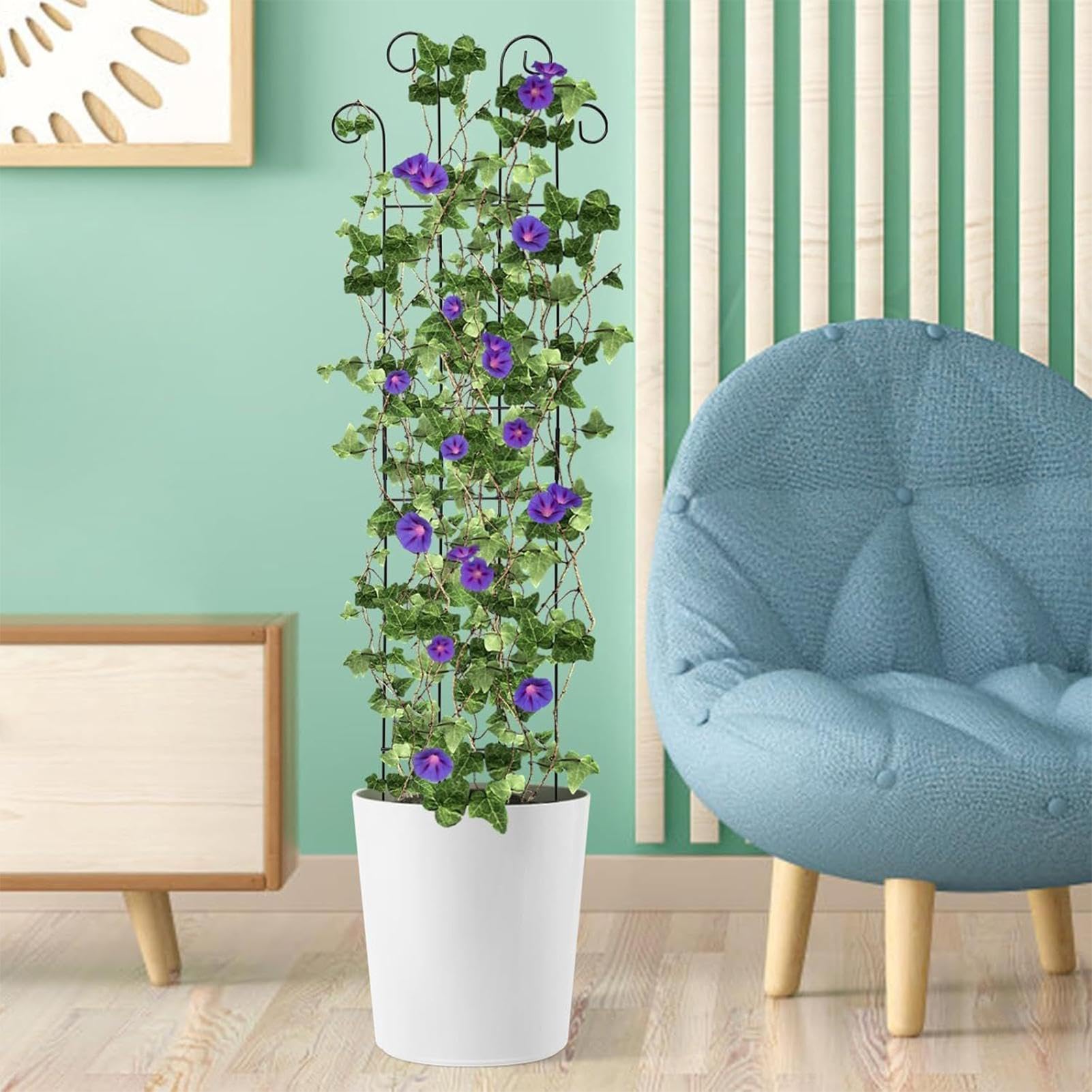 Enrejado Para Plantas Trepadoras De Exterior 4 piezas soportes altos | Enrejado Para Pepino Y Soporte De Plantas Para Interior Y Exterior Maceta Macetero Verdura Hiedr